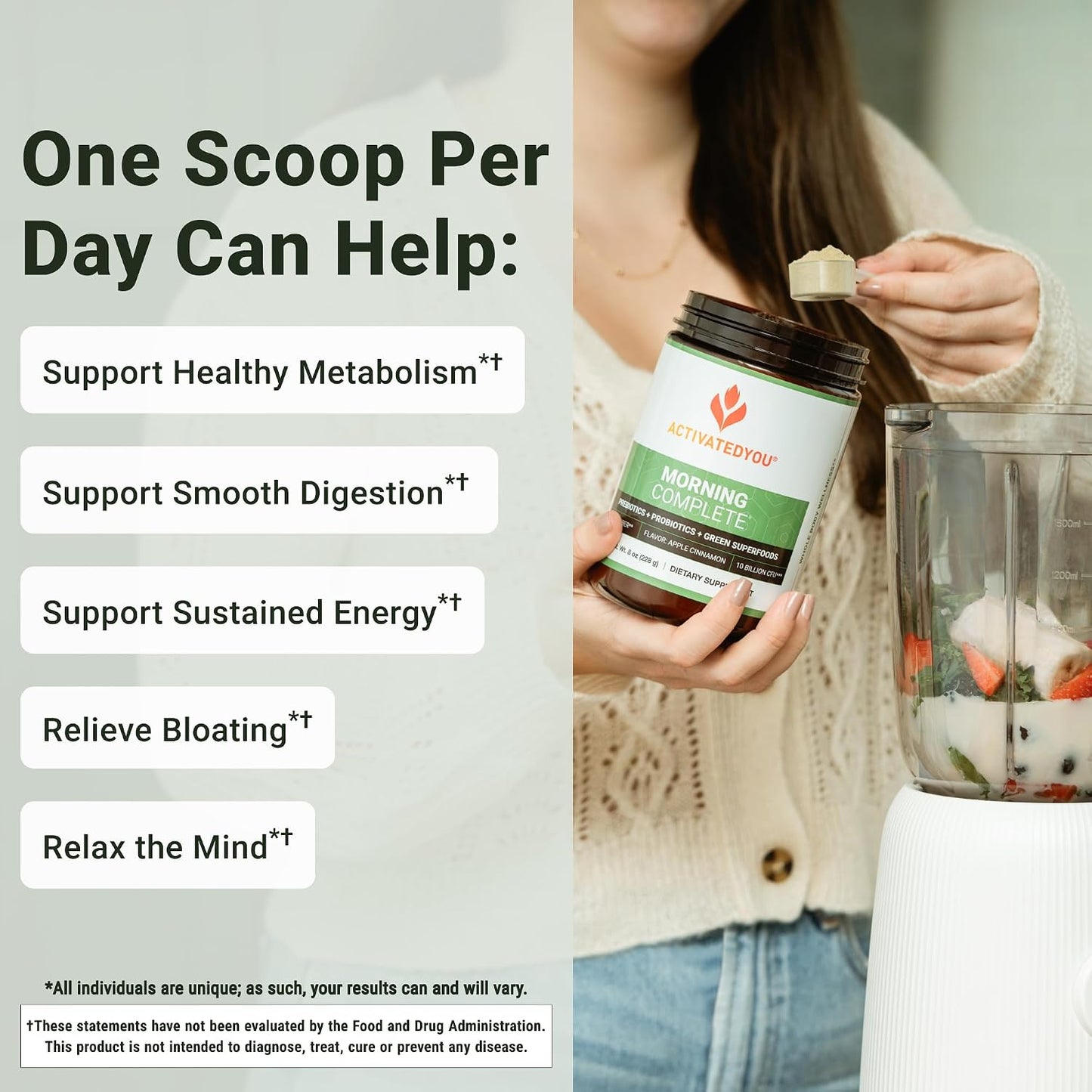 ACTIVATEDYOU Morning Complete Greens Superfood Drink Mix