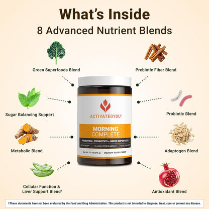 ACTIVATEDYOU Morning Complete Greens Superfood Drink Mix